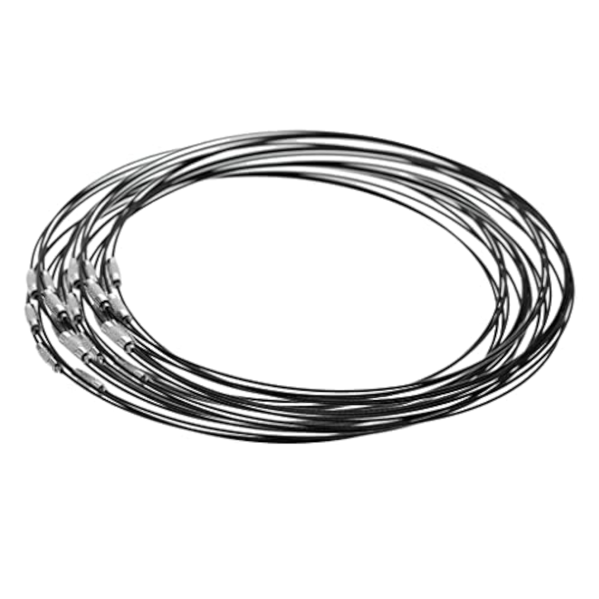 20Pcs Black Stainless Steel Wire Cord Necklace Choker Findings DIY